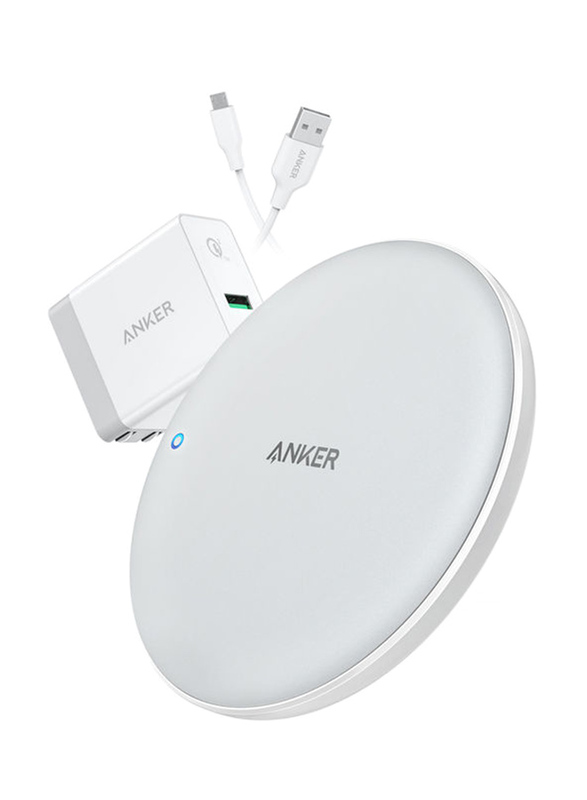 Anker PowerWave 7.5 Pad Fast Charging Wireless Charger, B2514K23, White