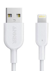 Anker 3-Feet PowerLine II Lightning Cable, High Speed USB Type-A Male to Lightning for Apple iPhone, AN.A8432H22.WT, White