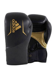 Adidas 8-oz Speed 300 Boxing Gloves, Black/Gold