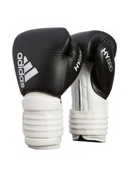 Adidas 16-oz Hybrid 300 Boxing Gloves, Black/White