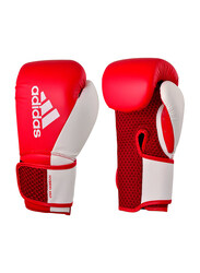 Adidas 12-oz Hybrid 150 Boxing Gloves, Red/White