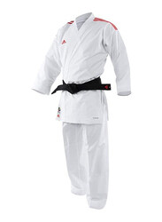 Adidas 145cm Stripes Karate Uniform without Belt, K0, White/Red