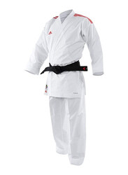 Adidas 170cm Stripes Karate Uniform without Belt, K0, White/Red