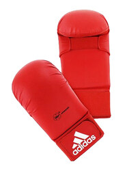 Adidas Small WKF Karate Mitt without Thumb, Red