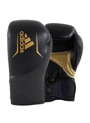 Adidas 12-oz Speed 300 Boxing Gloves, Black/Gold