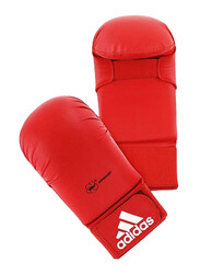 Adidas Extra Small WKF Karate Mitt without Thumb, Red
