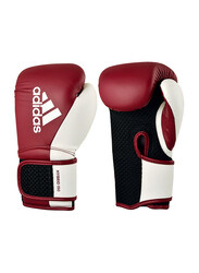 Adidas 10-oz Hybrid 150 Boxing Gloves for Women, Burgundy/White