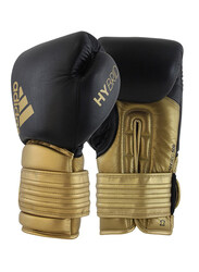 Adidas 16-oz Hybrid 300 Boxing Gloves, Black/Gold
