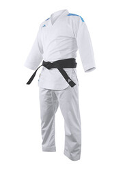 Adidas 145cm Stripes Karate Uniform without Belt, K0, White/Blue
