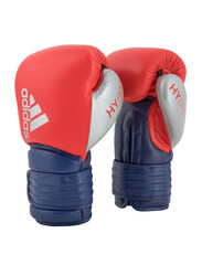 Adidas 10-oz Hybrid 300 Boxing Gloves, Red/Ink