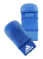Adidas Small WKF Karate Mitt without Thumb, Blue
