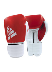Adidas 8-oz Hybrid 200 Boxing Gloves, Red/White