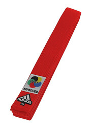 Adidas 260cm WKF Elite Karate Belt, ADIB242K, Red