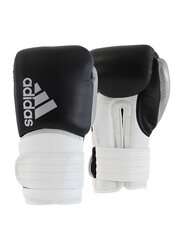 Adidas 16-oz Hybrid 300 Boxing Gloves, Black/White/Silver