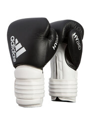 Adidas 10-oz Hybrid 300 Boxing Gloves, Black/White