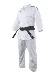 Adidas 160cm Stripes Karate Uniform without Belt, K0, White/Blue