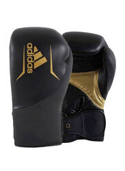 Adidas 16-oz Speed 300 Boxing Gloves, Black/Gold