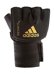 Adidas Small/Medium Speed Quick Hand Wrap Gloves, Black/Gold