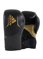 Adidas 14-oz Speed 300 Boxing Gloves, Black/Gold