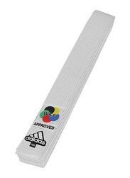 Adidas 260cm WKF Elite Karate Belt, ADIB242K, White
