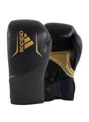 Adidas 10-oz Speed 300 Boxing Gloves, Black/Gold