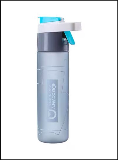 Water Mist Spray Bottle, Sport Drinking Water Bottle Anti-Leak with Mist Hydration 600ml