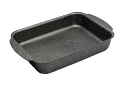 Alkar Granite Rectangular Oven Trays Set - Roasting Dish - Baking Tray with Non-Stick Coating - Oven Dish - Roasting Tray for Lasagne, Chicken, and Vegetables