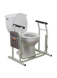 Medical Stand Alone Toilet Safety Rail, White