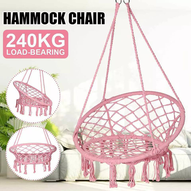 

Generic Hanging Swing Round Hammock Mesh Chair for Indoor & Outdoor, Assorted Colour