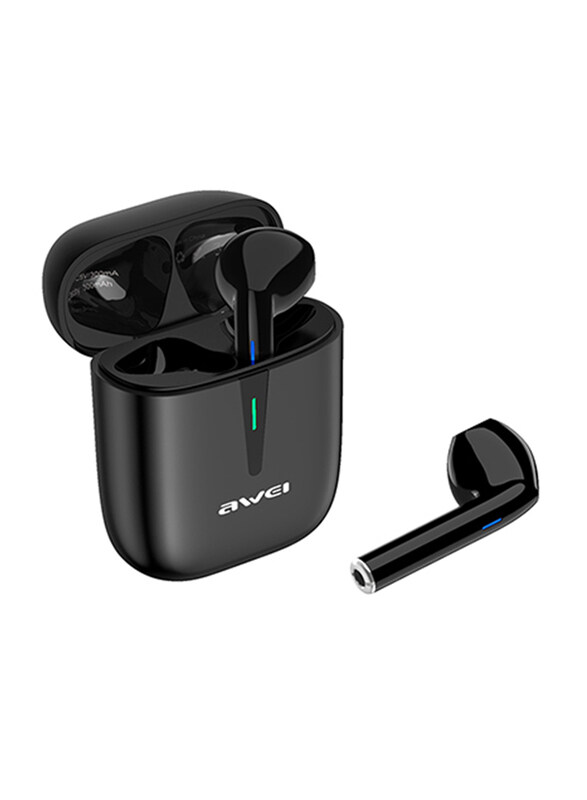 

Awei True Sports Wireless In-Ear Noise Cancelling Gaming Earbuds with Charging Case, Black