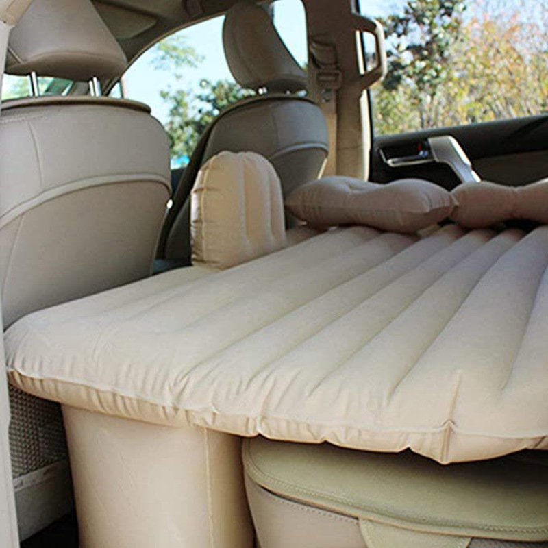 Aoshe Travel Inflatable Car Bed Cushion Airbed, Beige