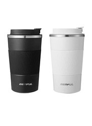 2-Piece Double Wall Stainless Steel Vacuum Insulated Travel Mug, Assorted Colours