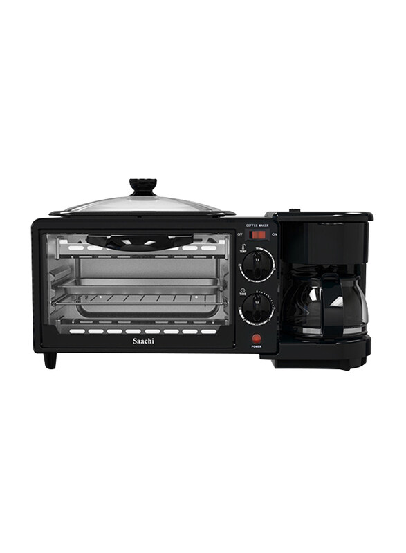 

Saachi 9L 3 In 1 Breakfast Maker Oven, NL-BS-2951, Black