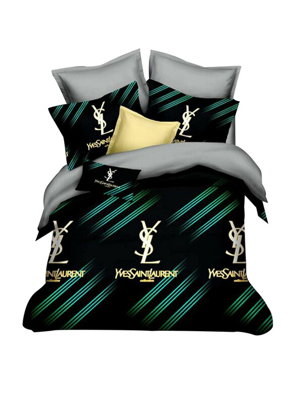 

Generic 8-Piece Soft Stripe Microfiber Lightweight All-Season Comforter Set, 1 Bedspread + 1 Duvet + 4 Pillow Cases + 2 Cushions Case, Black, Queen