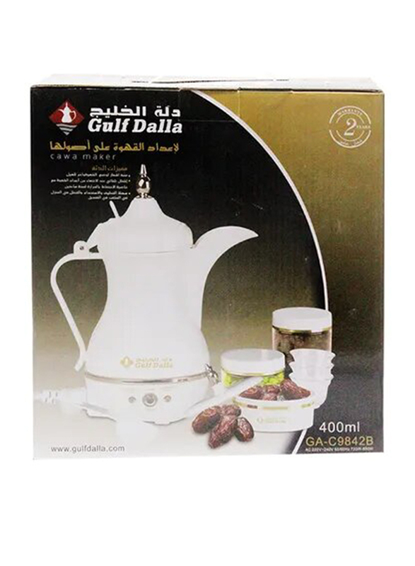 Gulf Dalla Coffee Maker, 850W, GA-C9842B, White/Gold