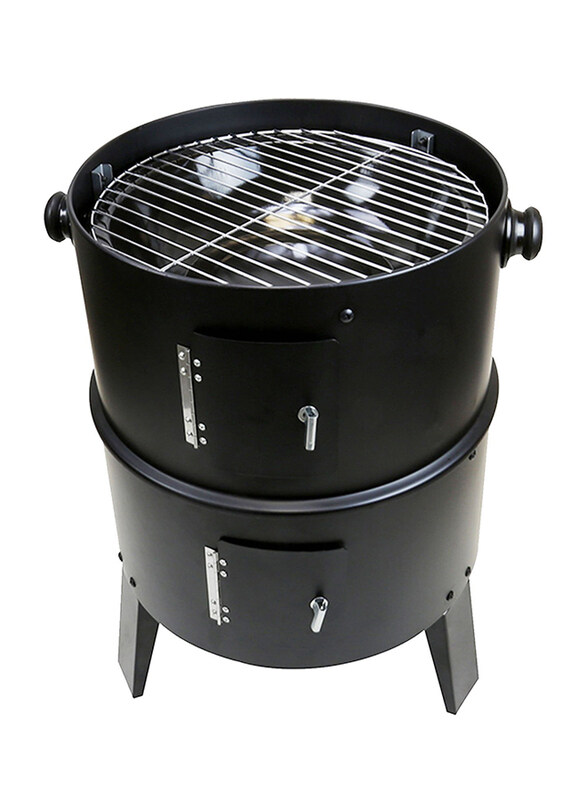 

Unbranded Barton Vertical 16-inch Charcoal BBQ Smoker Grill, Black