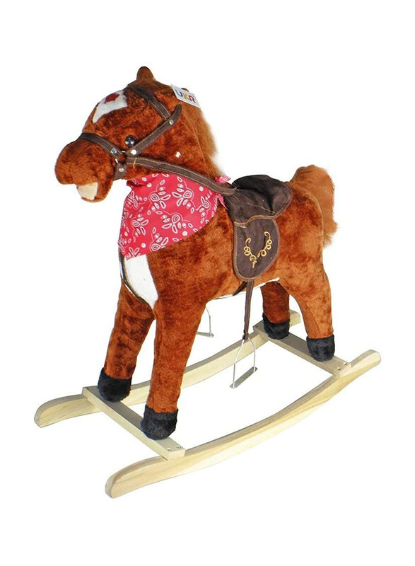 

Generic Children Wooden Rocking Horse Stuffed Kids, Ages 1+