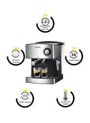 Saachi All In One Coffee Maker, 850W, NL-COF-7055, Black/Silver