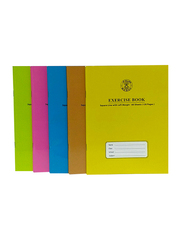 Sadaf 10mm Square Line with Left Margin Exercise Book, 60 Sheets, A5 Size, Assorted Colour