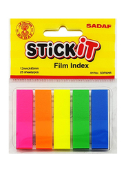 Sadaf StickIt Flag Film Index, 5 x 12 x 44mm, 25 Sheet, Multicolour
