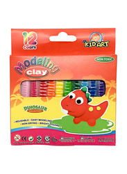 Kid Art Modeling Clay, 12 Colours, 100g, Multicolour
