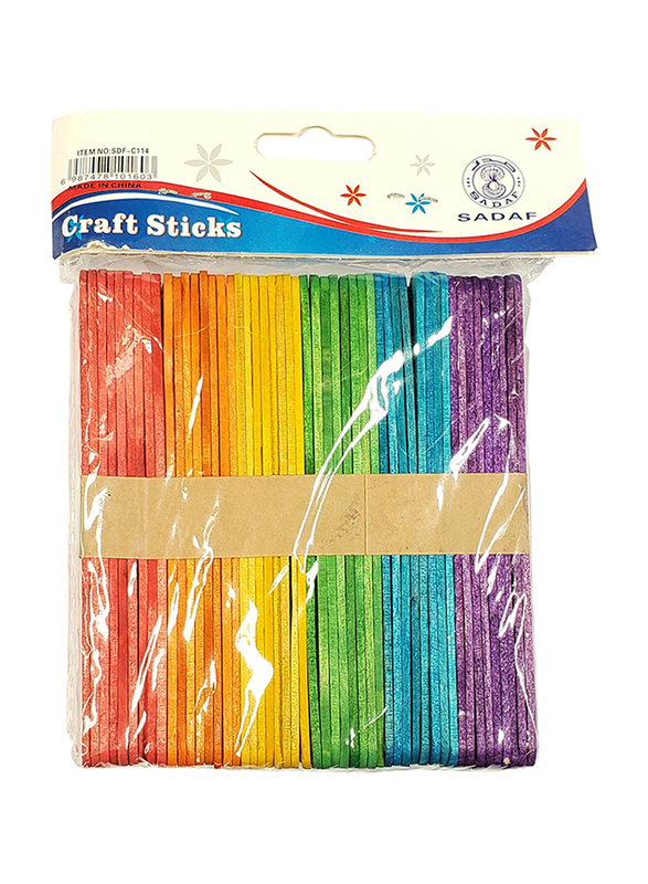 Sadaf Ice-Cream Craft Sticks, PD-99, SDF-C114, Multicolour