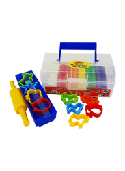 Kid Art Modeling Clay Gift Set, with 9 Colours of Molds and 1 Roller, Multicolour