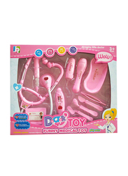 JIQI Doctor Funny Medical Toy Play Sets, Ages 3+, Pink