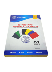 Sadaf Binding Sheet, 230GSM, 100 Sheets, A4 Size, Yellow