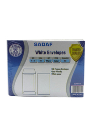 Sadaf Envelopes, 4 x 3cm, 50-Pieces, 100GSM, White