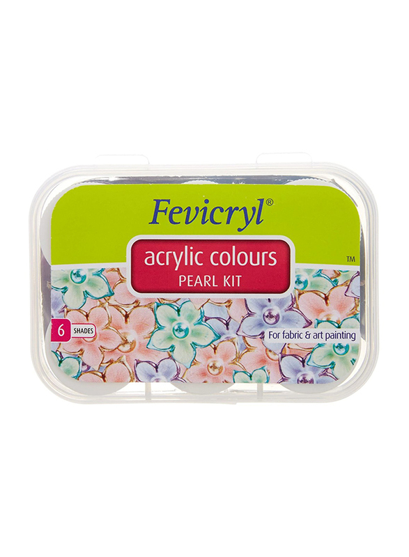 Fevicryl 6-Piece Acrylic Colours Pearl Kit, 60ml, Multicolour
