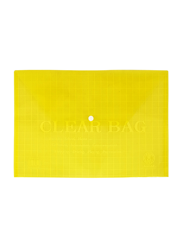 Sadaf F/C Clear Bag, SDF209F, Yellow