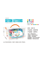 Yerl DIY Serial Letters Puzzle Blocks, 8 Colour, 200 Pieces, Ages 3+