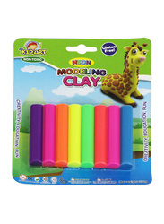 Kid Art Modeling Clay, 8 Colours, 100g, T108/3MK-DI, Multicolour